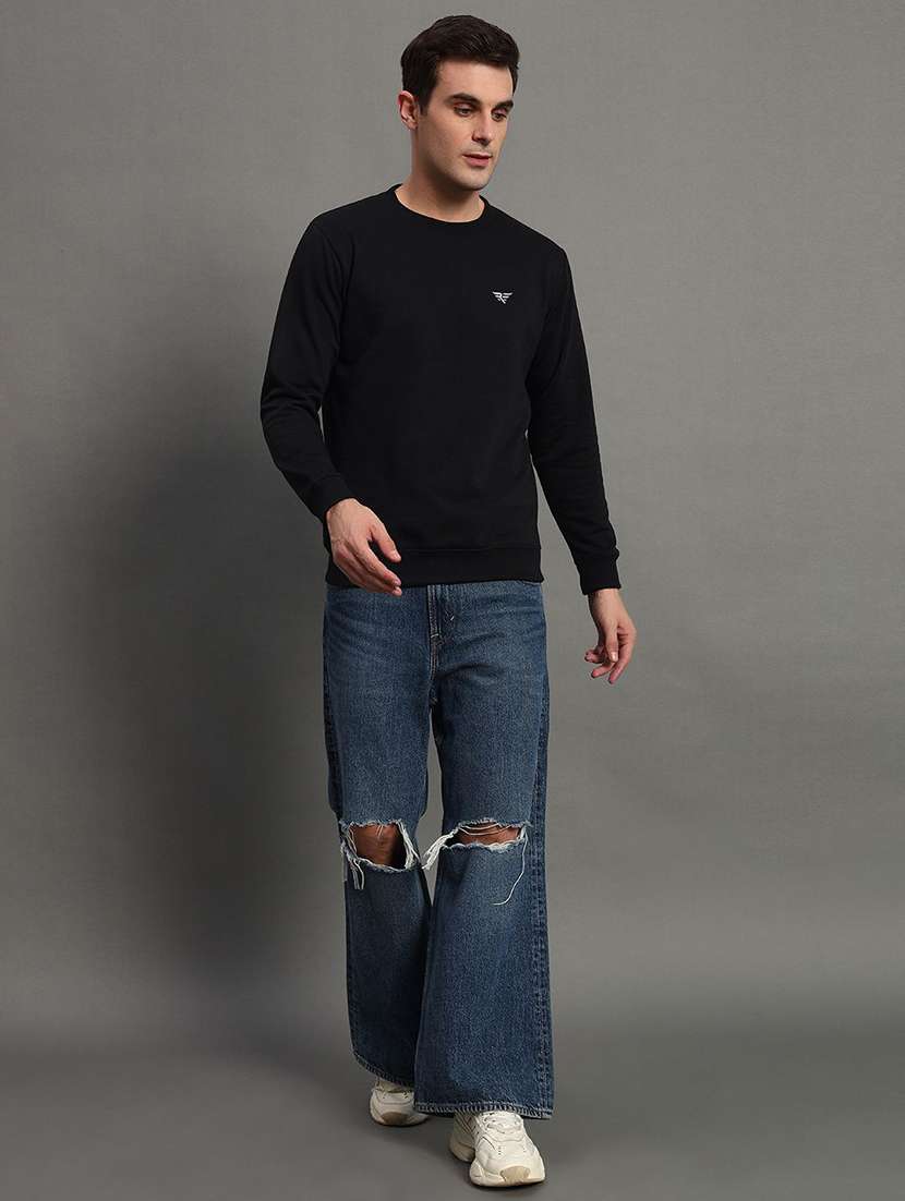 men solid long sleeve regular fit sweatshirt - 22291682 -  Standard Image - 3