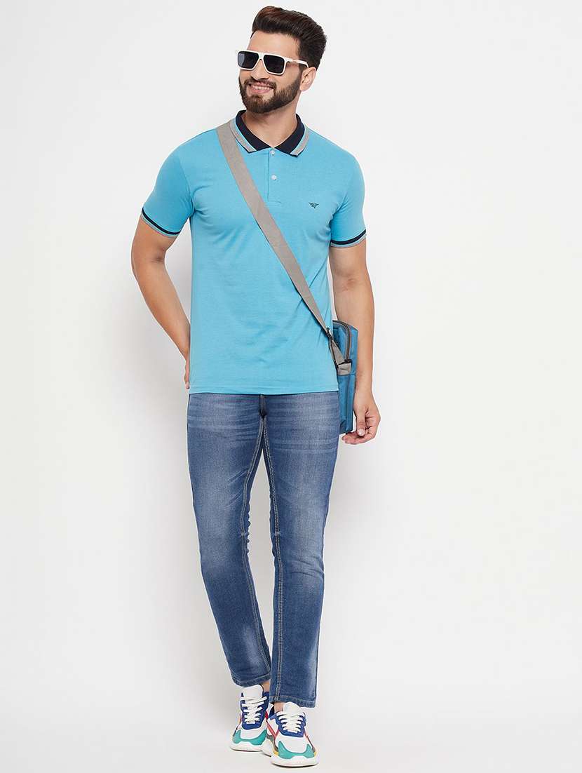 men solid short sleeve polo t-shirt - 22291835 -  Standard Image - 3