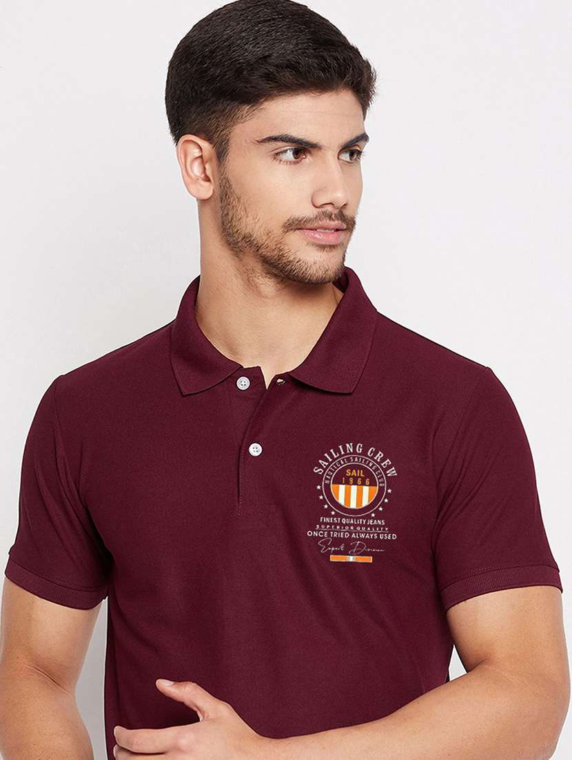 men solid short sleeve polo t-shirt