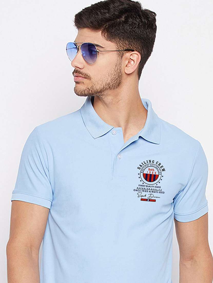 men solid short sleeve polo t-shirt