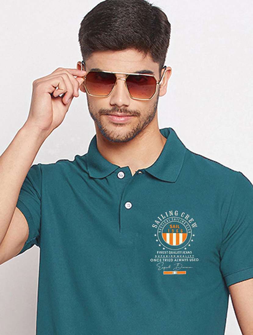 men solid short sleeve polo t-shirt