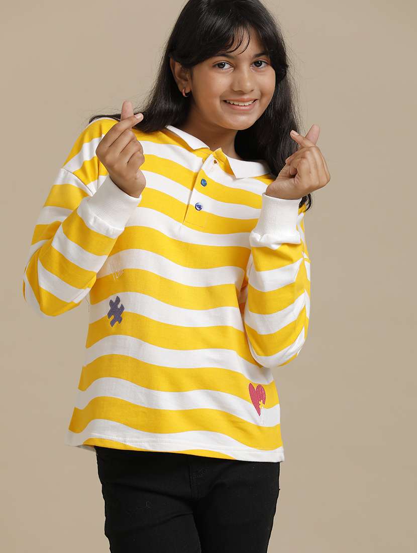 girls printed long sleeve tee