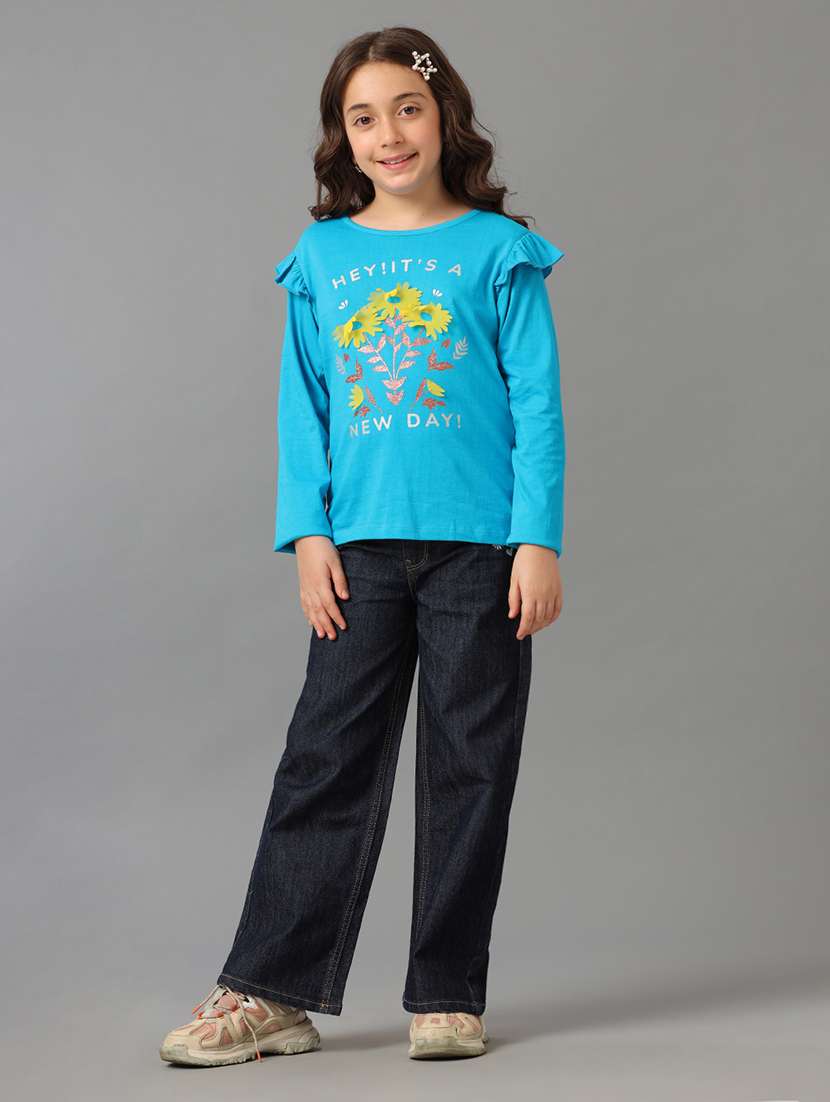 girls printed long sleeve tee - 22292023 -  Standard Image - 3