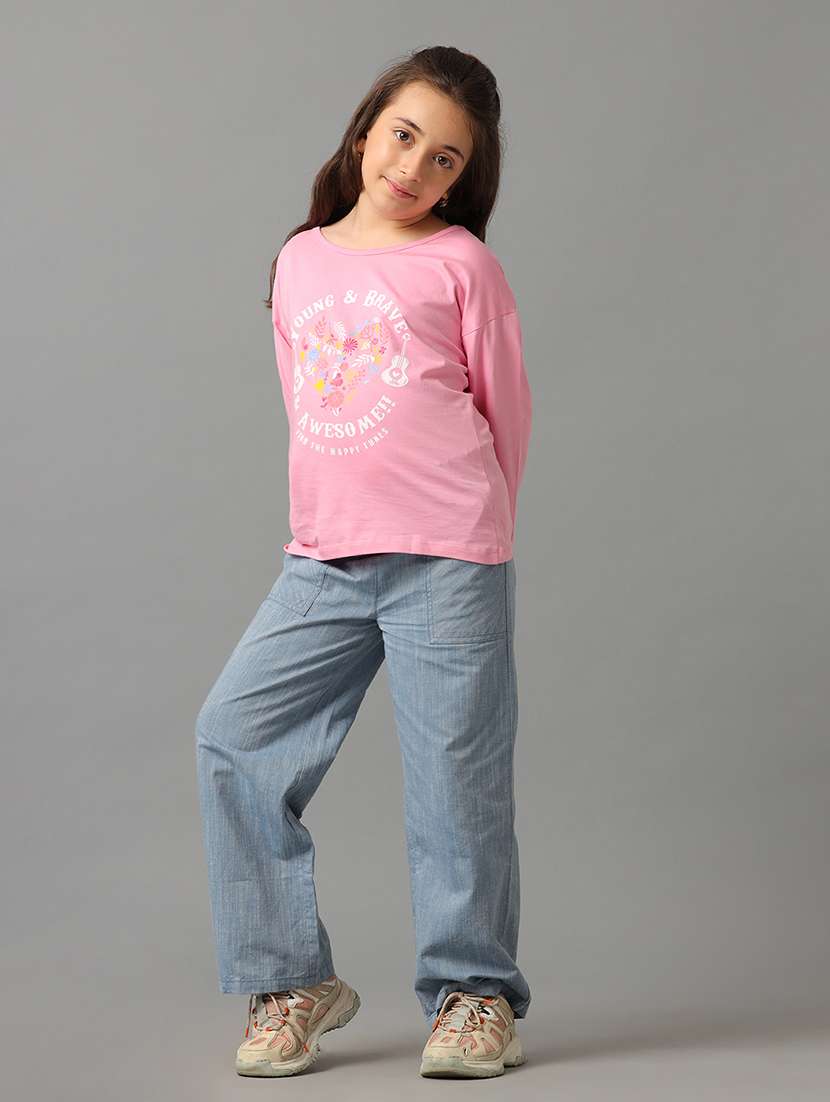 girls printed long sleeve tee - 22292024 -  Standard Image - 3