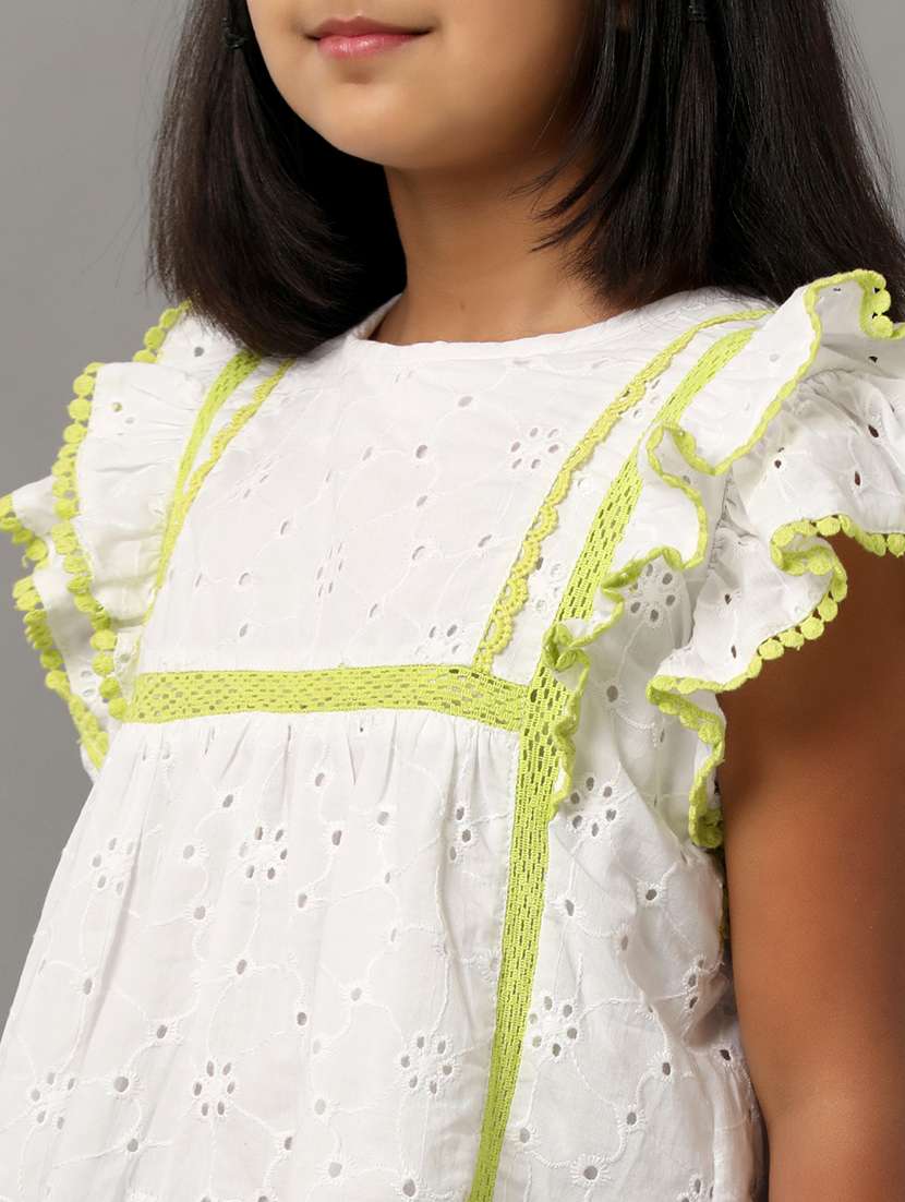 girls self designed sleeveless a-line top - 22292111 -  Standard Image - 5