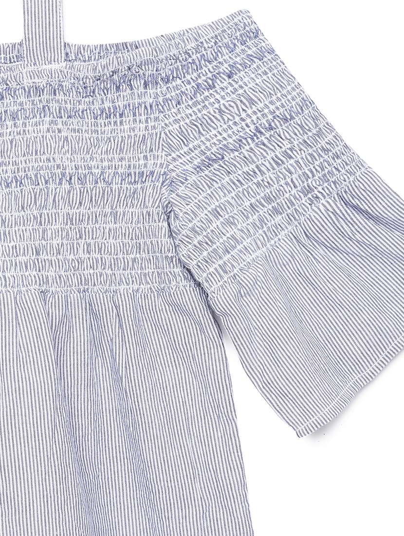 girls striped off shoulder top - 22292153 -  Standard Image - 3