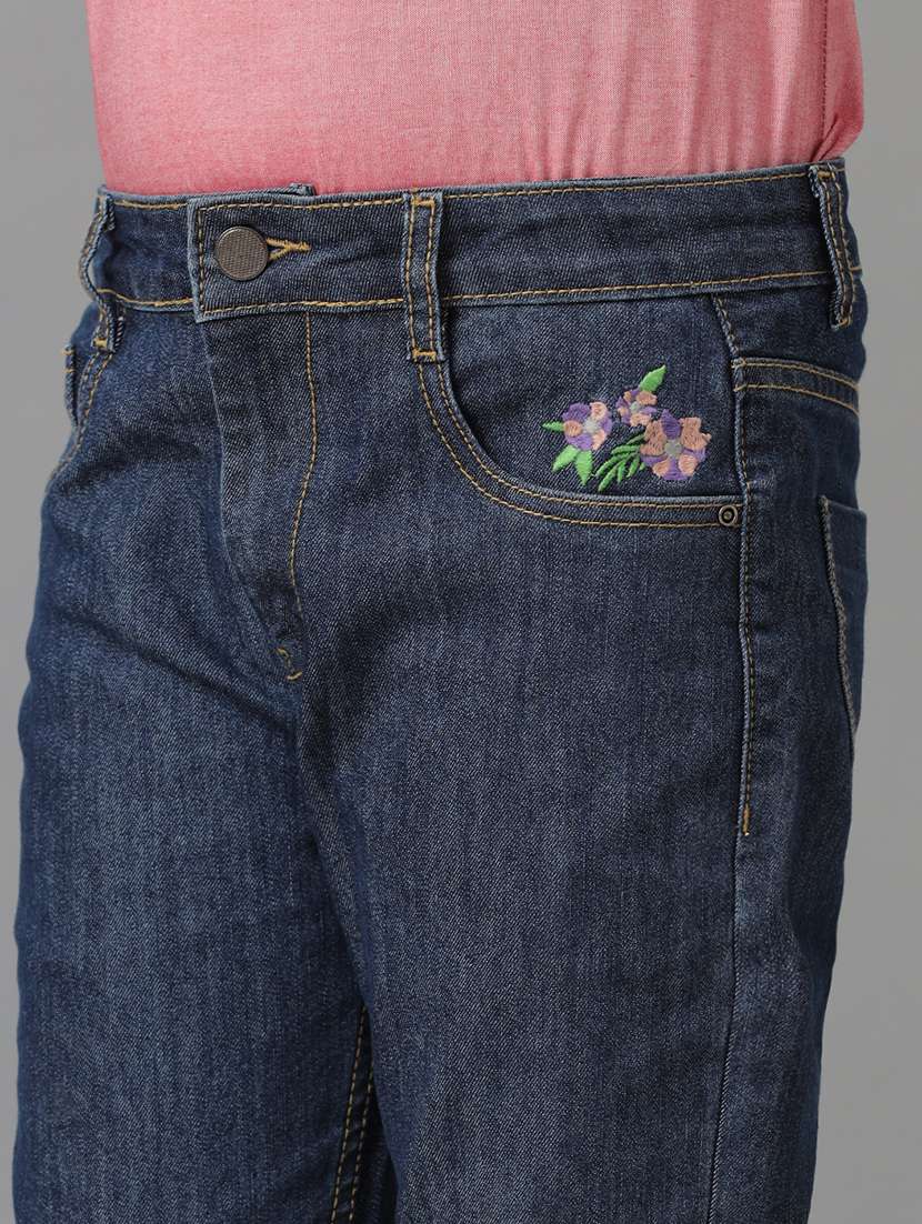 Girls Solid Mid Rise Slim Fit Jeans - 22292167 -  Standard Image - 3