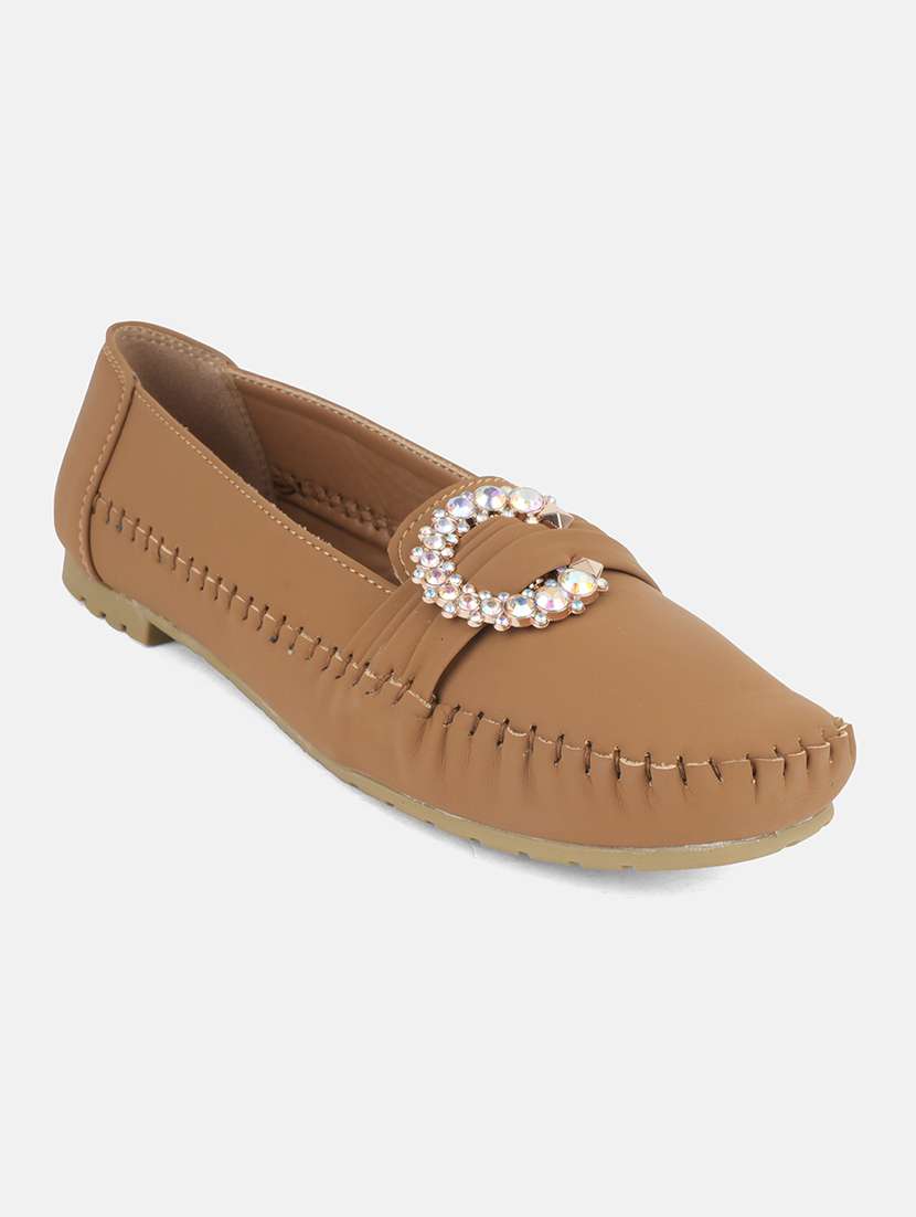 women beige slip on ballerina - 22292177 -  Standard Image - 3