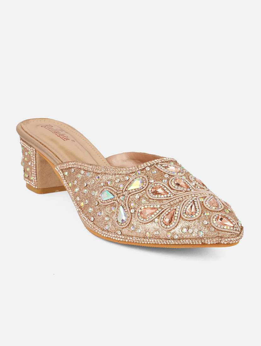 women embellished slip on block heel mules - 22292190 -  Standard Image - 3
