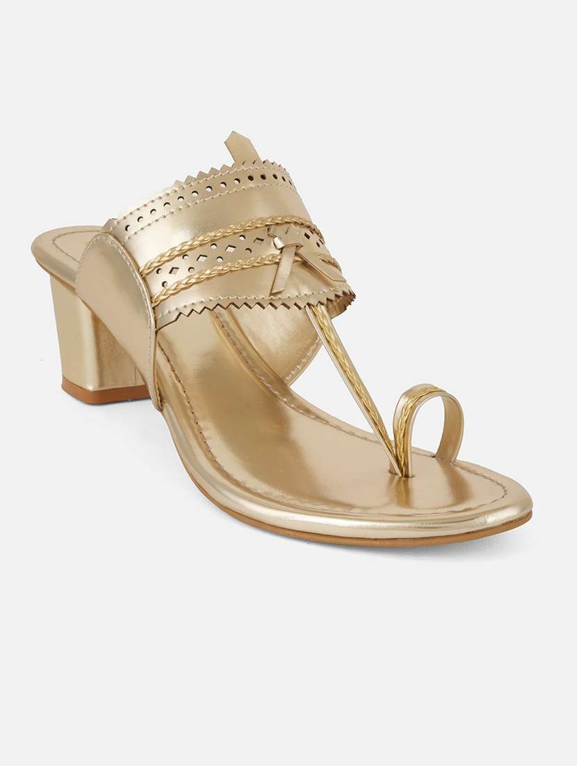 women solid one toe slip on sandal - 22292216 -  Standard Image - 3