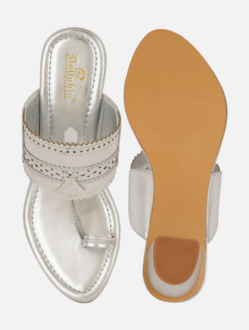 women solid one toe slip on sandal - 22292217 -  Standard Image - 5