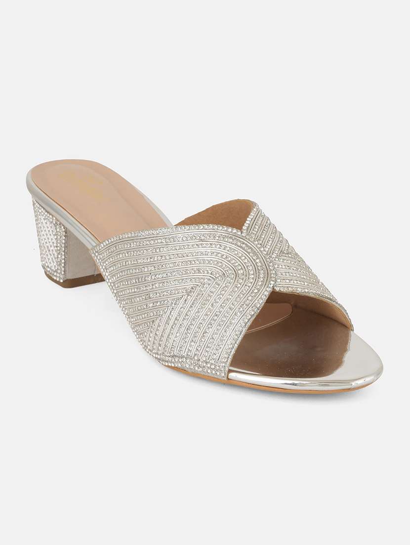 women embellished slip on sandal - 22292219 -  Standard Image - 3