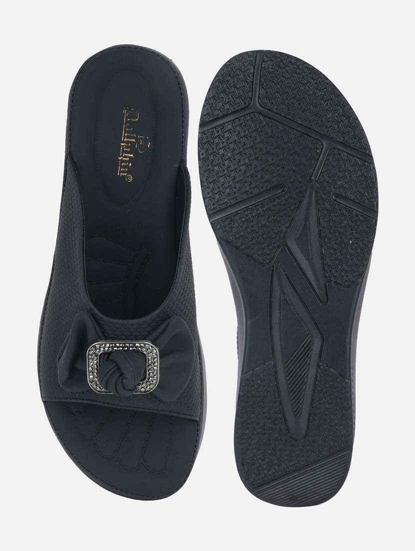 women black slip on wedge - 22292227 -  Standard Image - 5