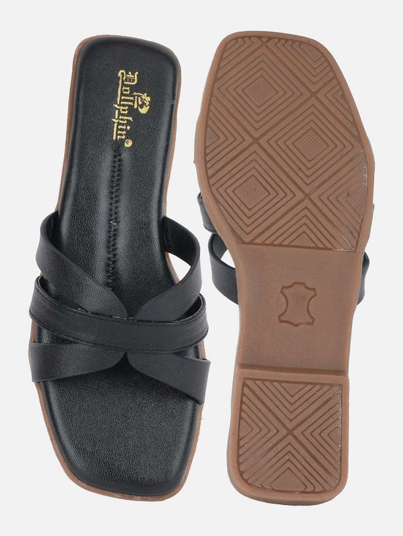 women solid slip on flat sandal - 22292233 -  Standard Image - 5