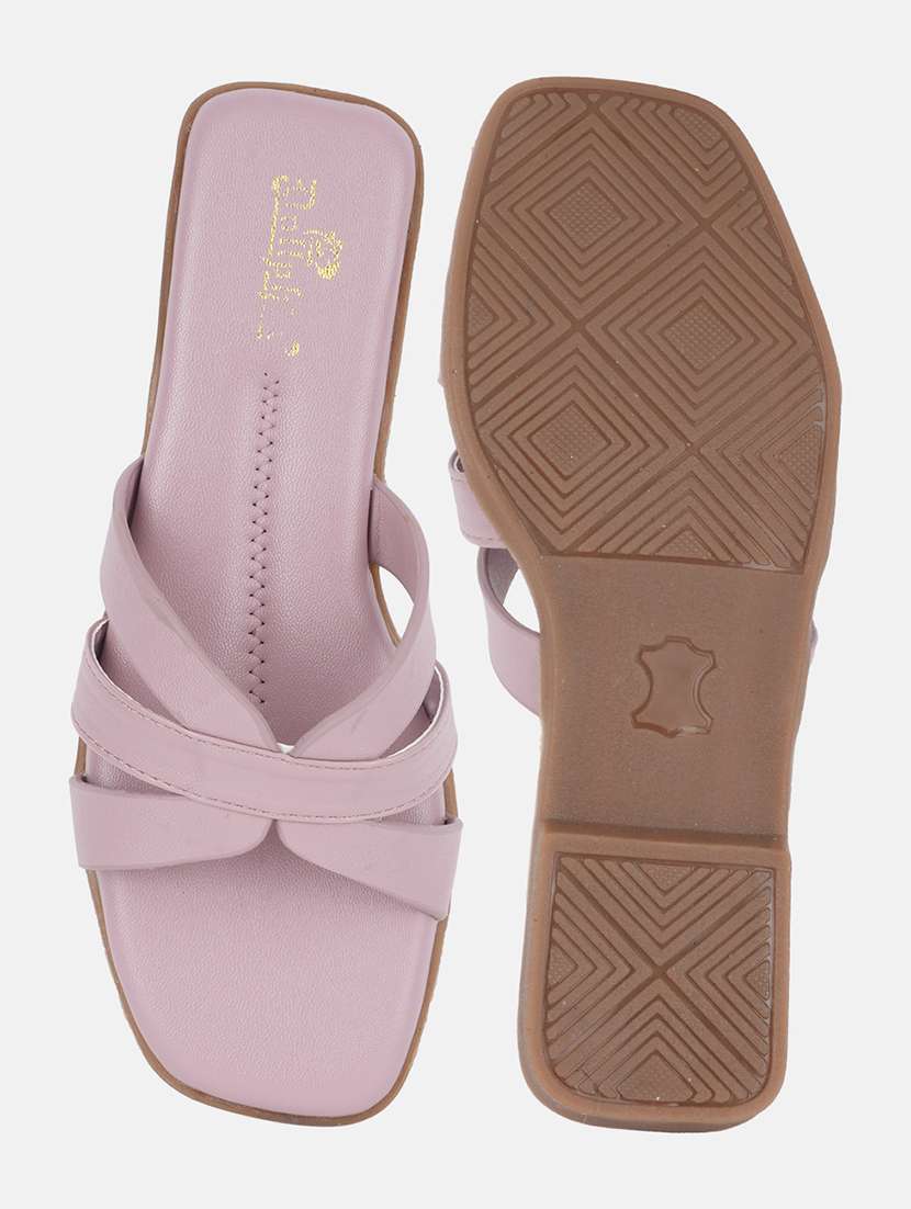 women solid slip on flat sandal - 22292234 -  Standard Image - 5