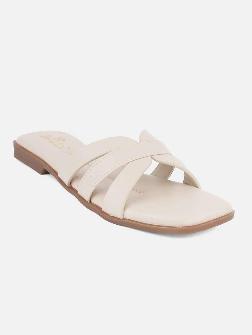 women solid slip on flat sandal - 22292235 -  Standard Image - 3