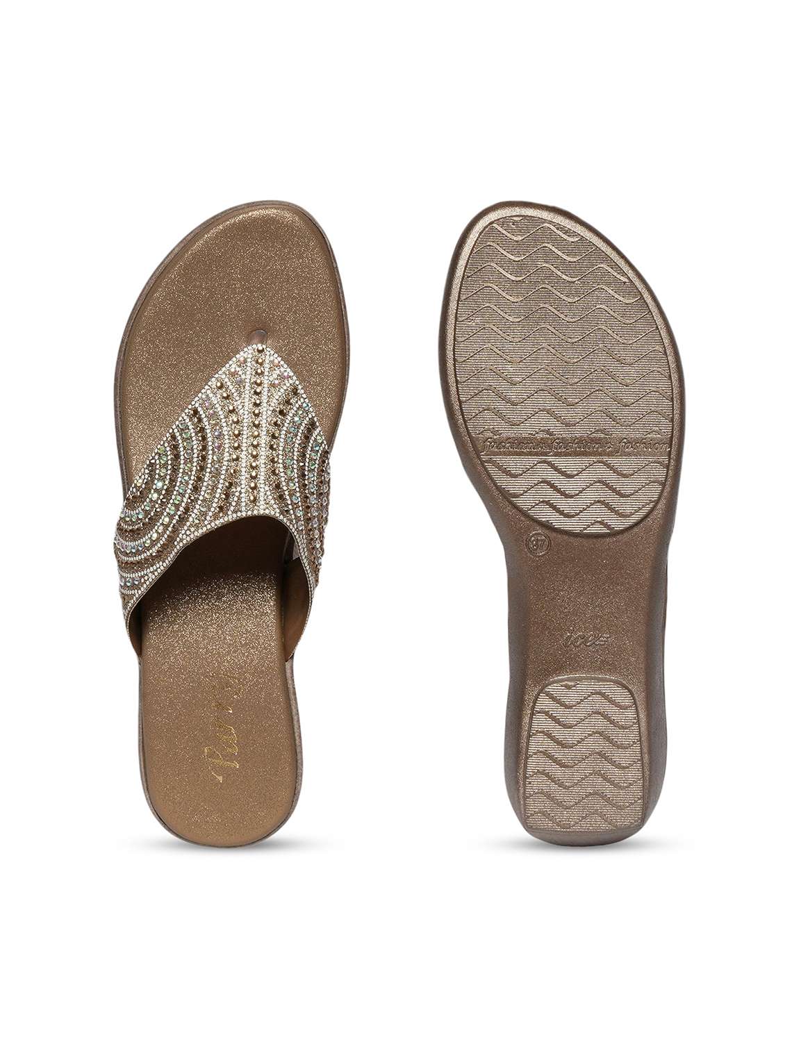 women embellished slip on flat sandals - 22292242 -  Standard Image - 5