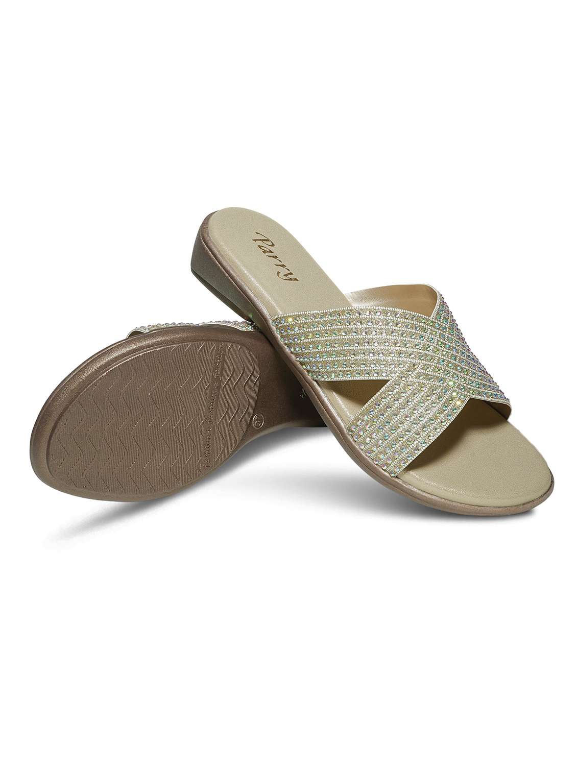 women embellished slip on flat sandals - 22292246 -  Standard Image - 3