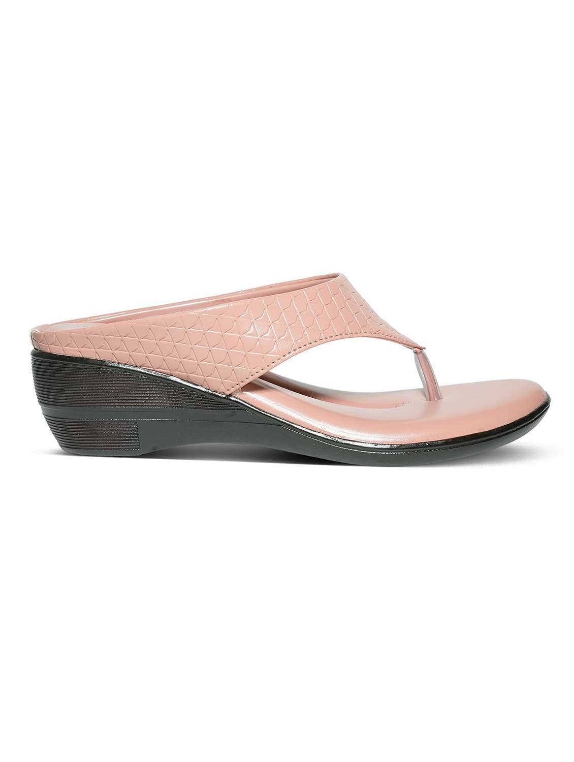 women pink slip on wedge - 22292251 -  Standard Image - 3