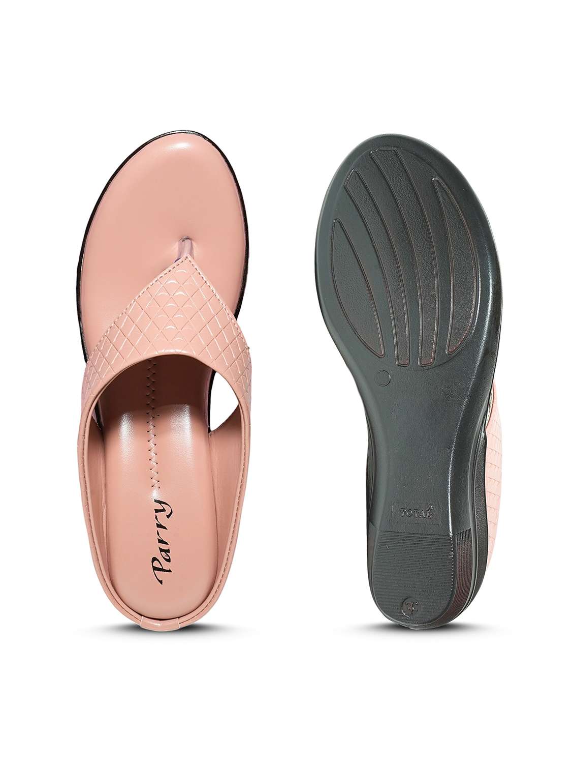 women pink slip on wedge - 22292251 -  Standard Image - 5