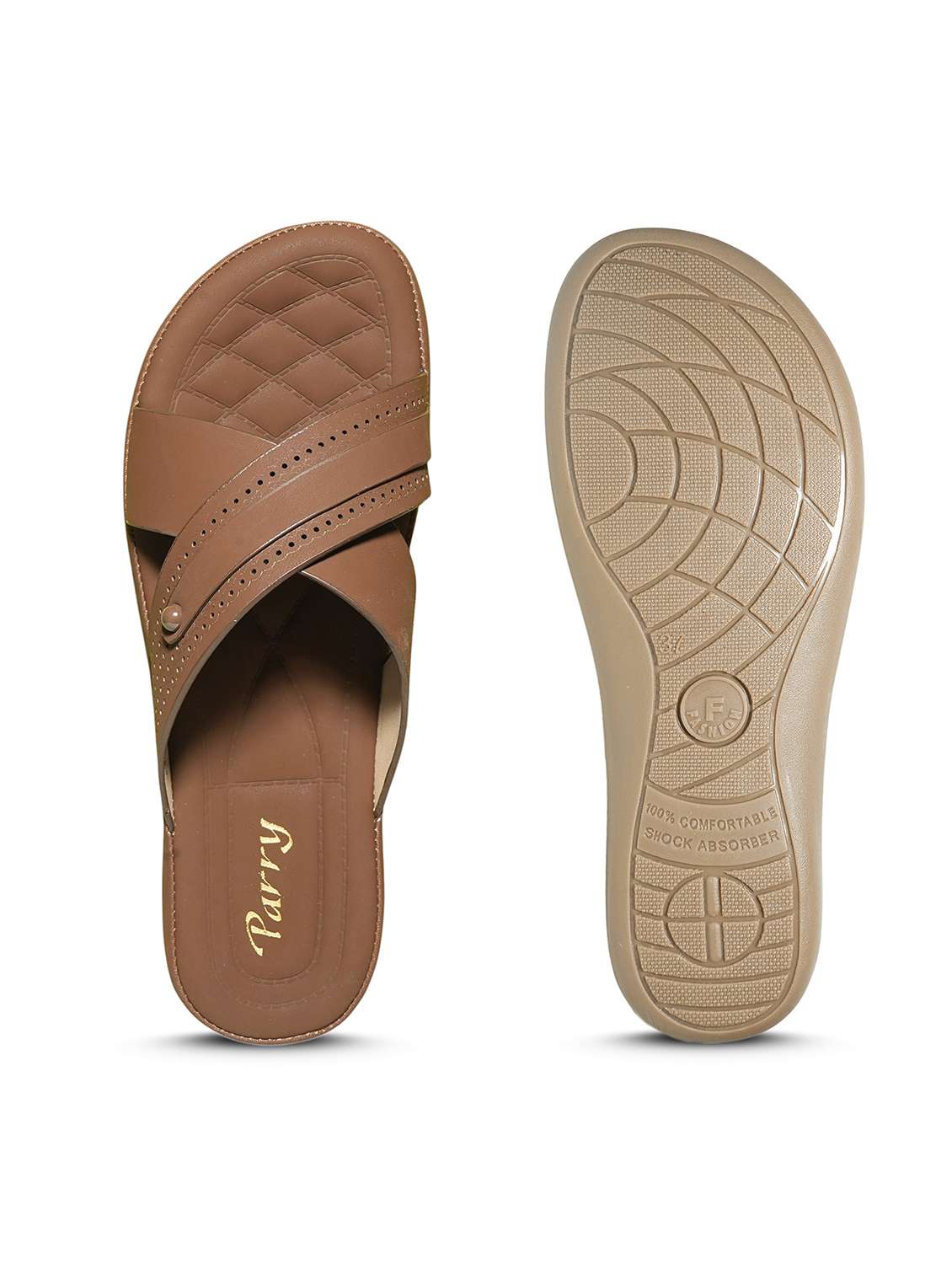 women solid slip on flat sandals - 22292253 -  Standard Image - 3