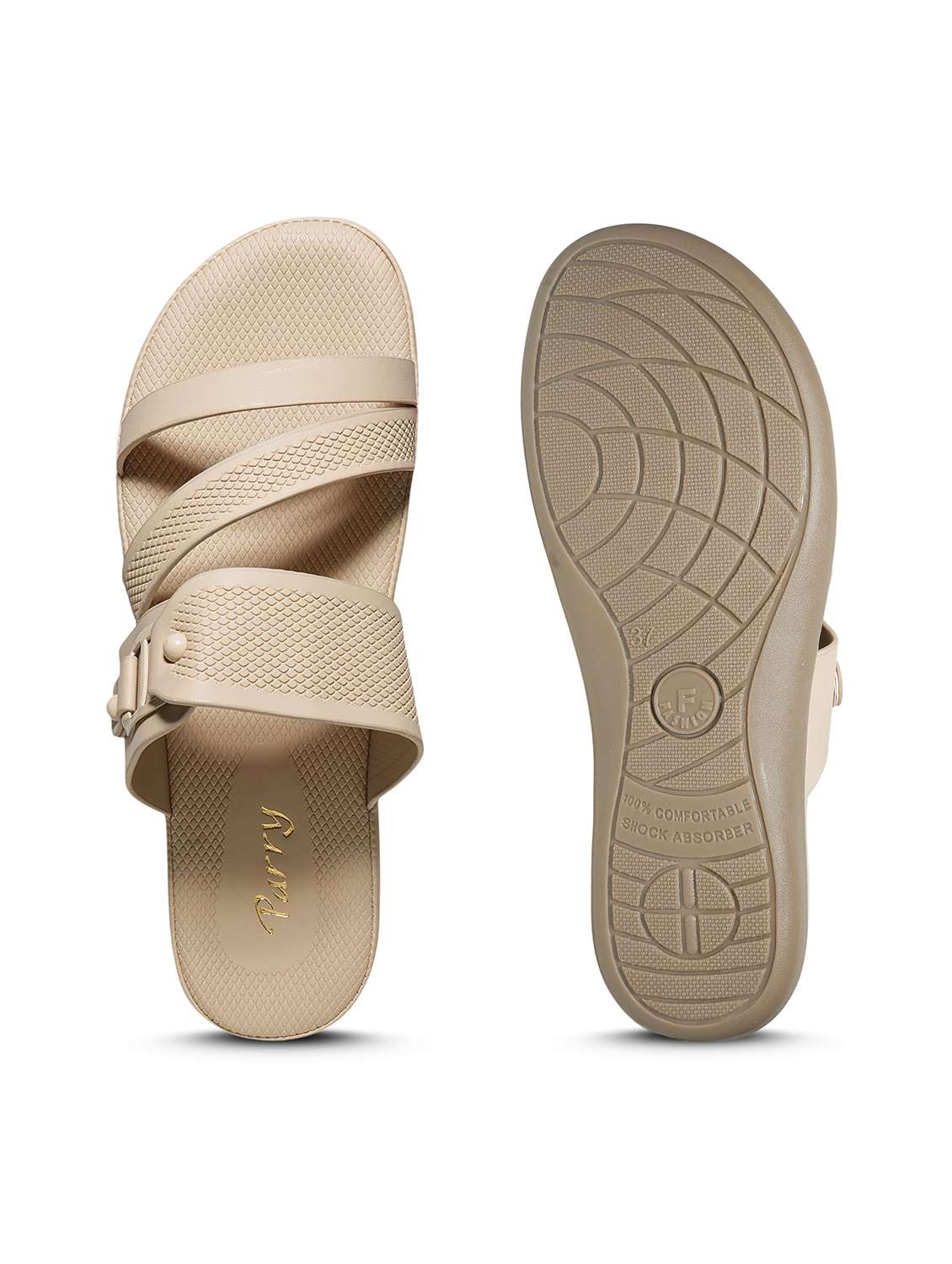 women solid slip on flat sandals - 22292256 -  Standard Image - 3