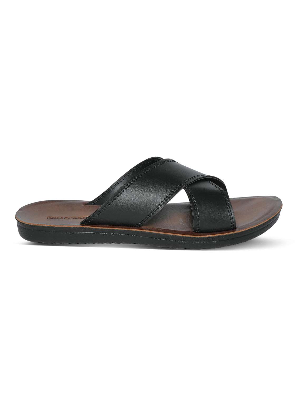 men black slip on sandal - 22292270 -  Standard Image - 3