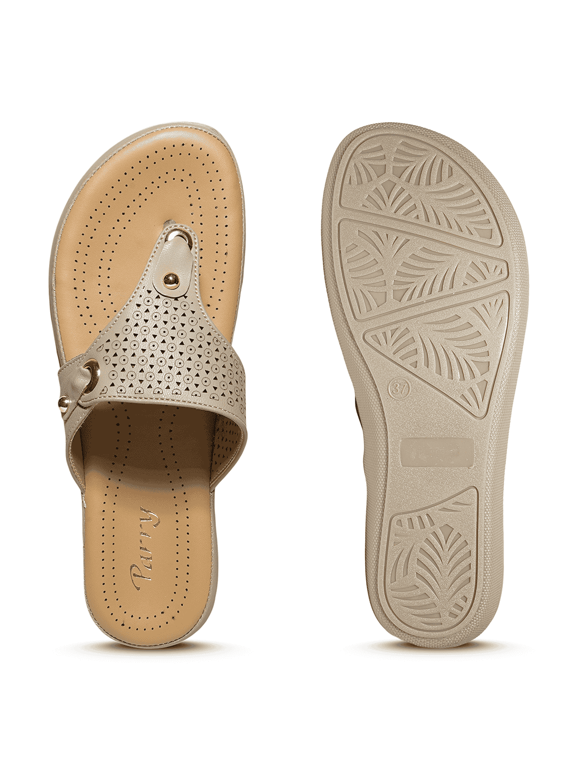 women beige slip on flat sandals - 22292277 -  Standard Image - 3