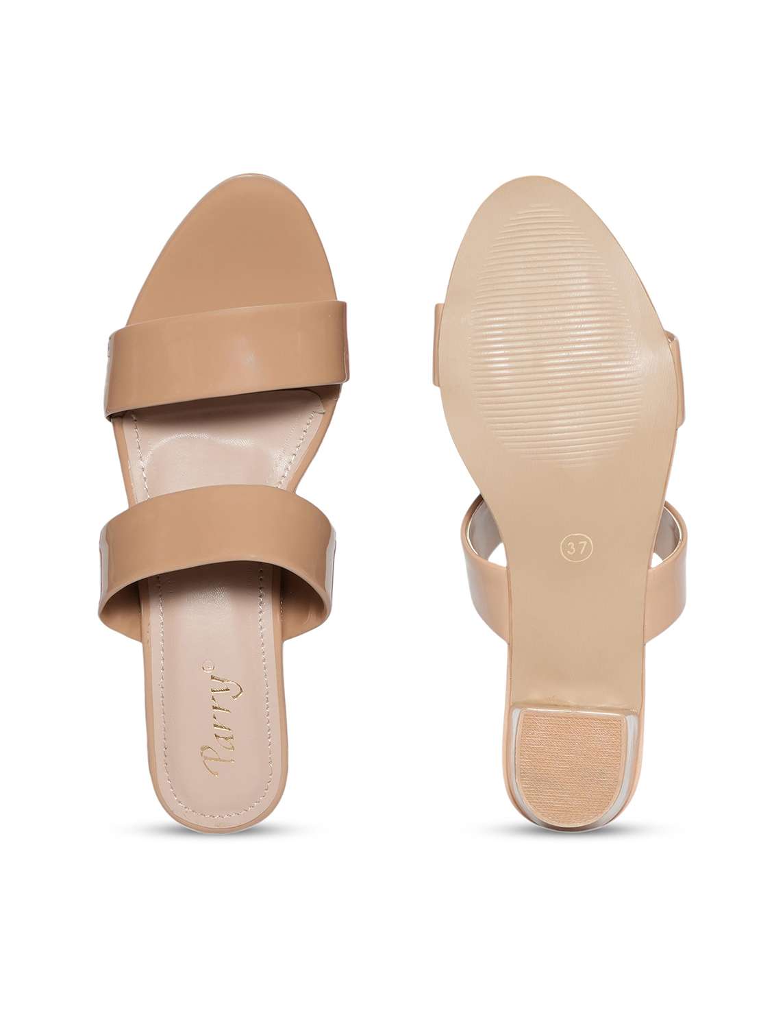 women beige solid slip on sandal - 22292286 -  Standard Image - 5