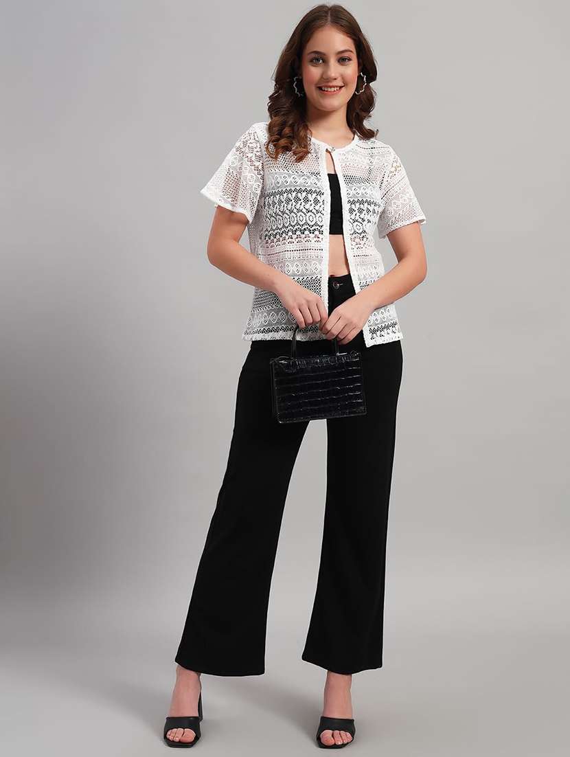 women self designed short sleeve regular shrug - 22292311 -  Standard Image - 5