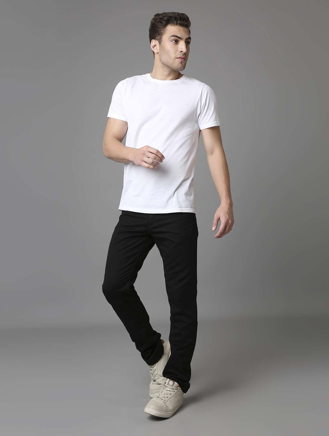 men plain mid rise full length jeans - 22292671 -  Standard Image - 3