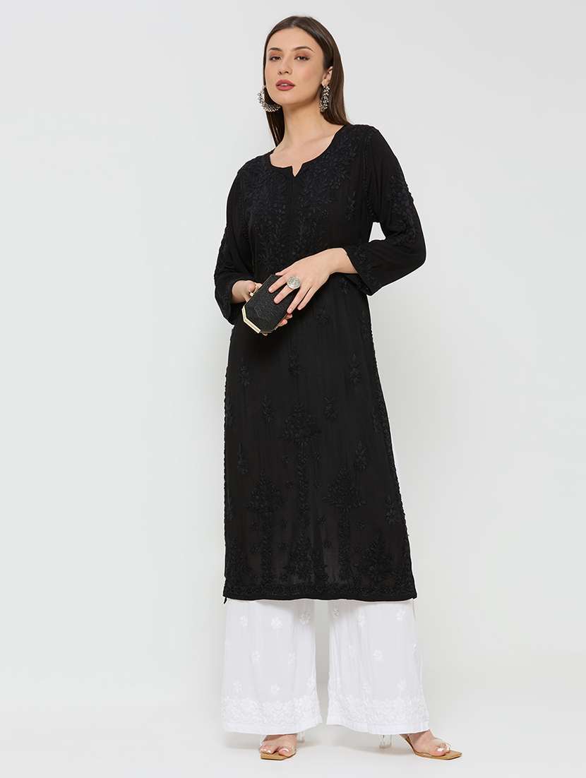 black modal straight kurta