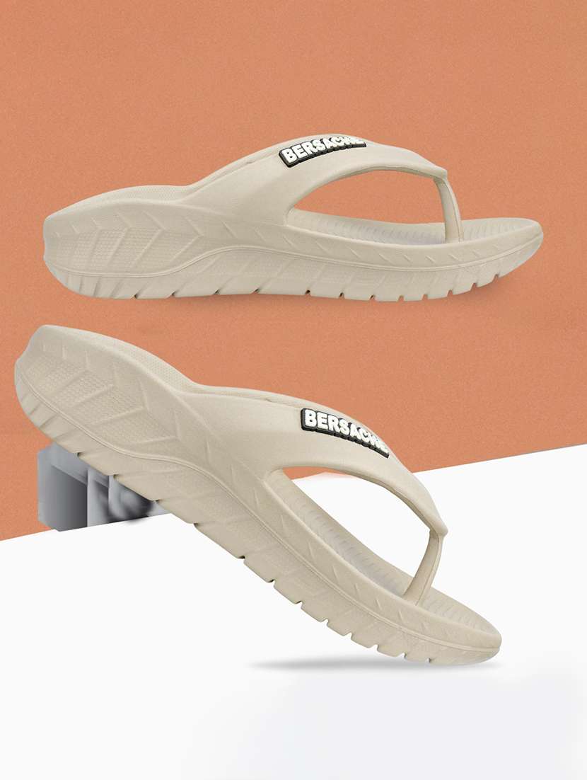 men solid toe seperator slipper