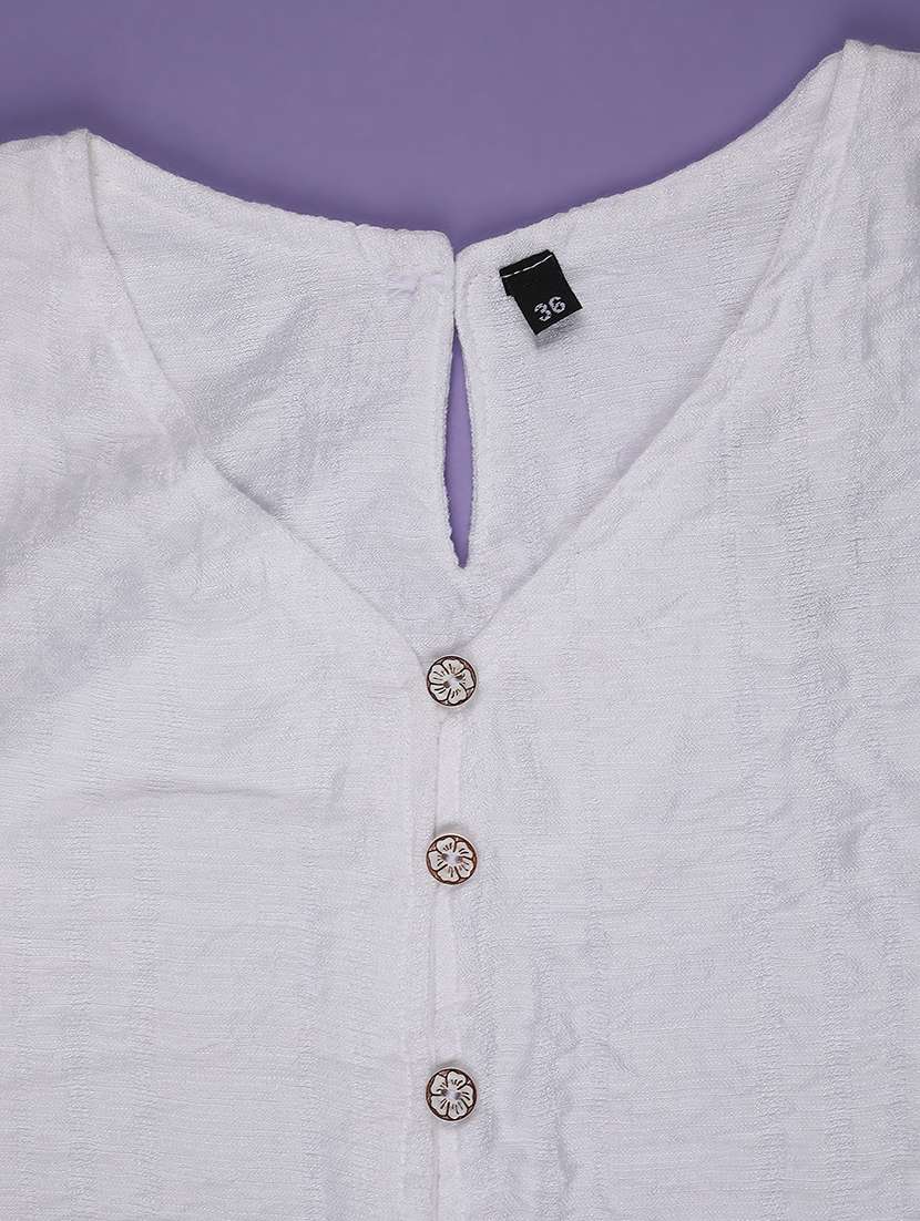 girls self designed bell sleeve tiered top - 22293265 -  Standard Image - 3