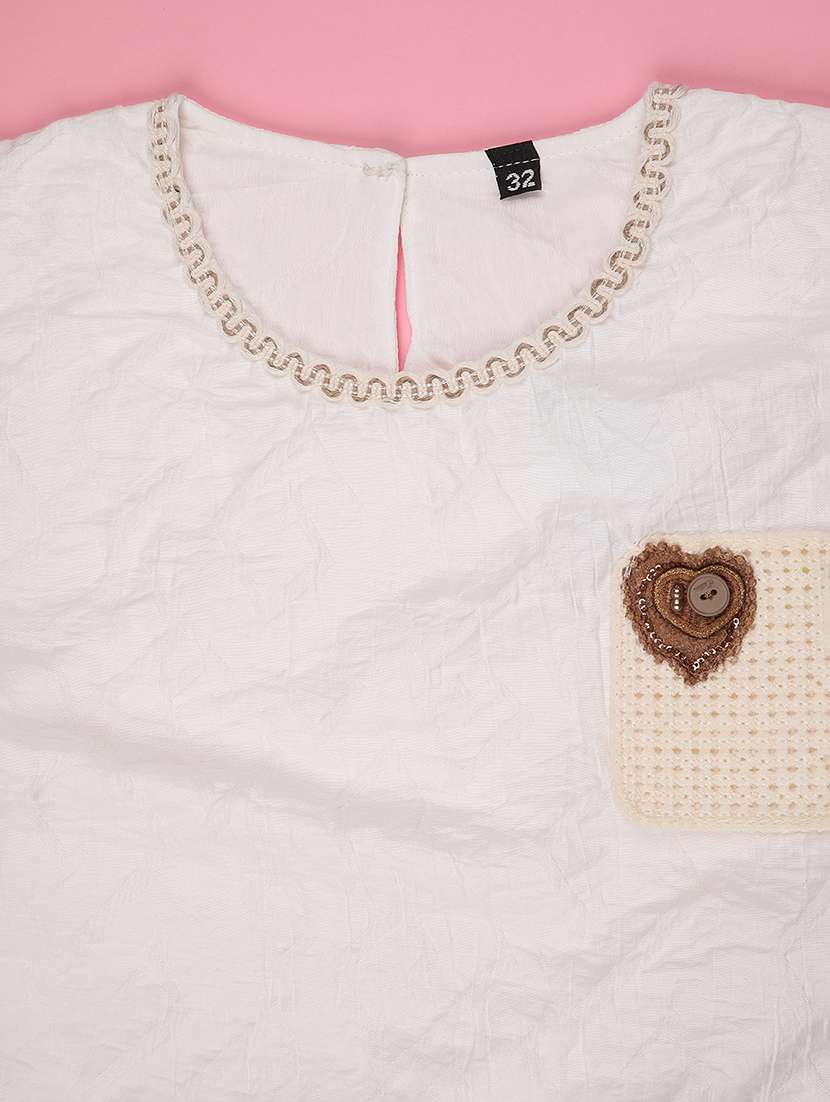 girls self designed short sleeve top - 22293271 -  Standard Image - 3