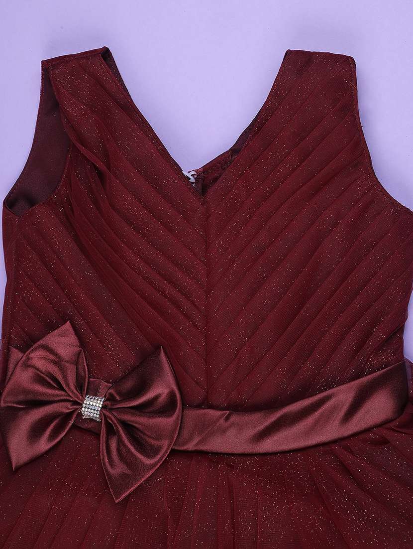 girls self designed sleeveless flared frock - 22293417 -  Standard Image - 3