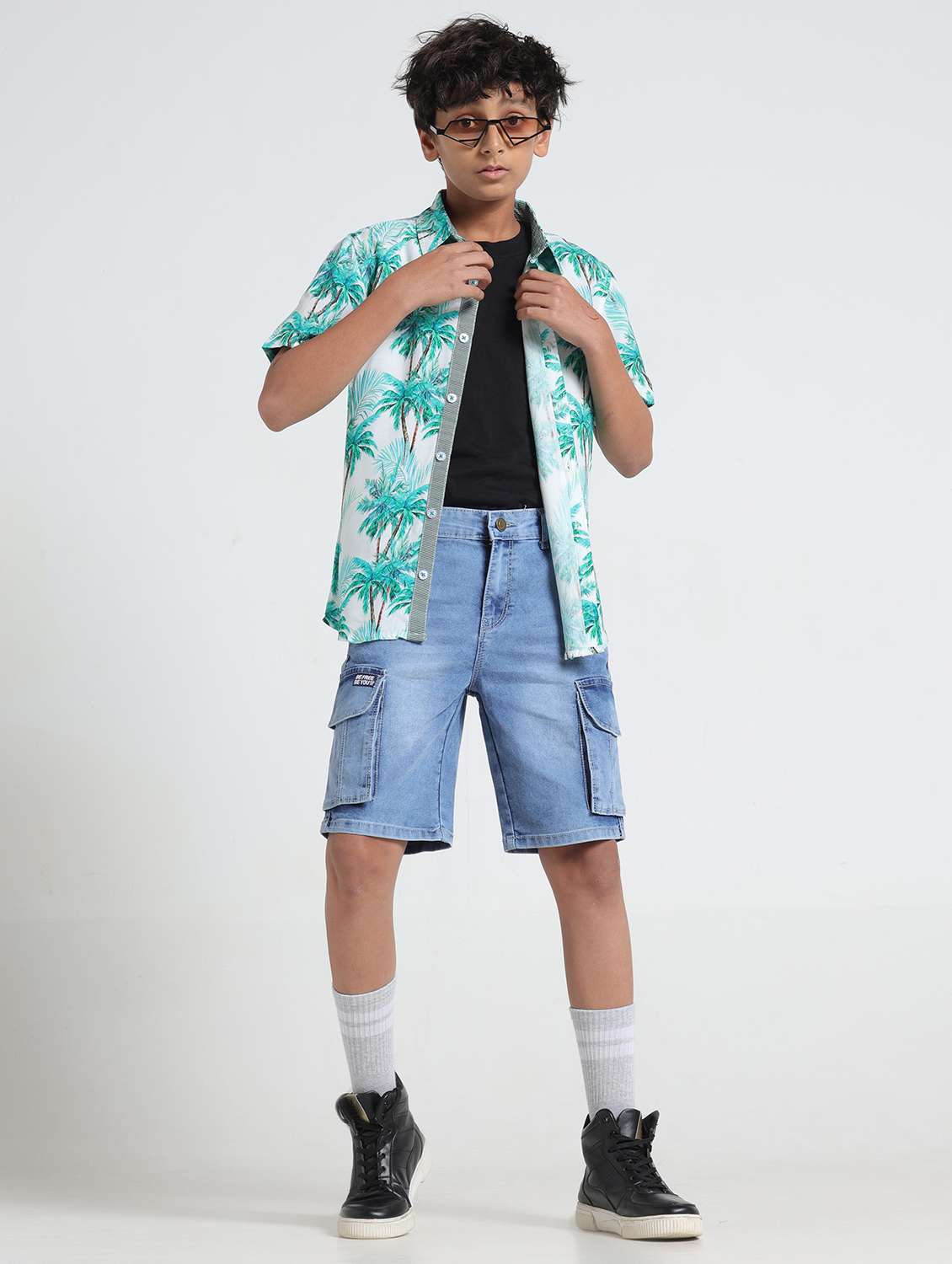 boys printed short sleeve casual shirt - 22293457 -  Standard Image - 3