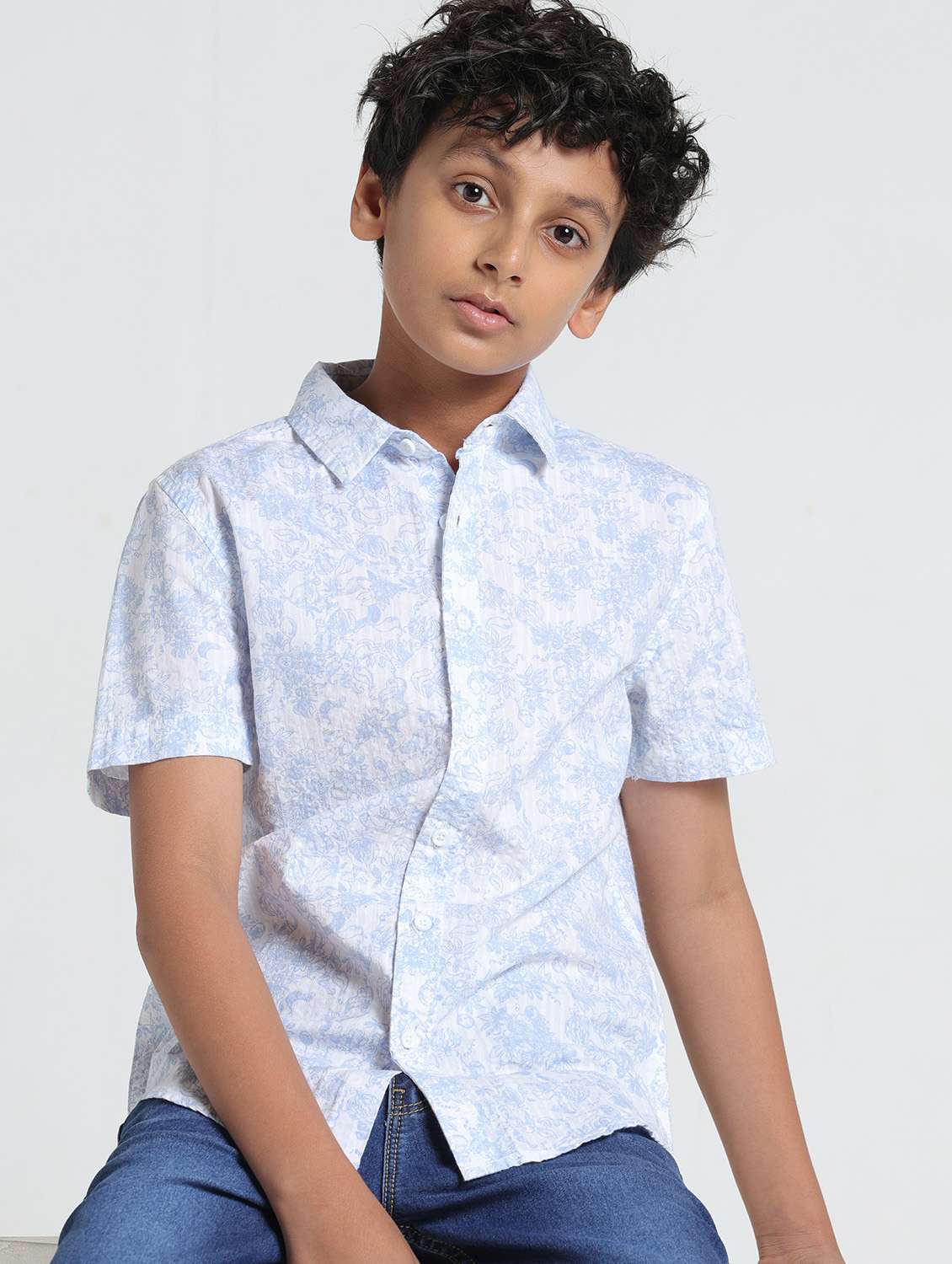 blue cotton shirt