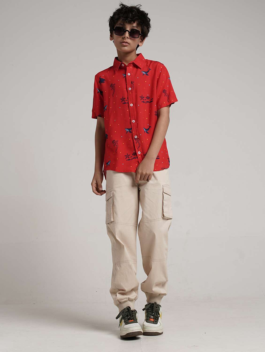 red cotton shirt - 22293465 -  Standard Image - 3