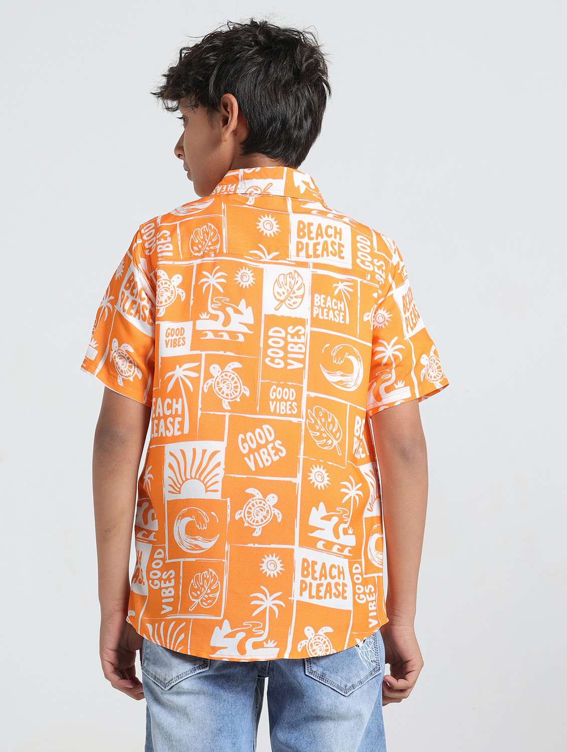 boys printed collared shirt sleeve shirt - 22293471 -  Standard Image - 3
