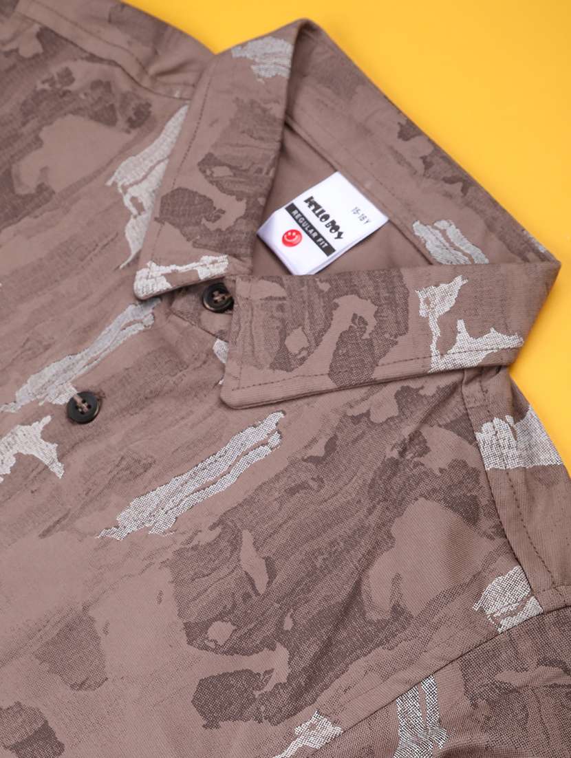 boys printed collared short sleeve shirt - 22293481 -  Standard Image - 3
