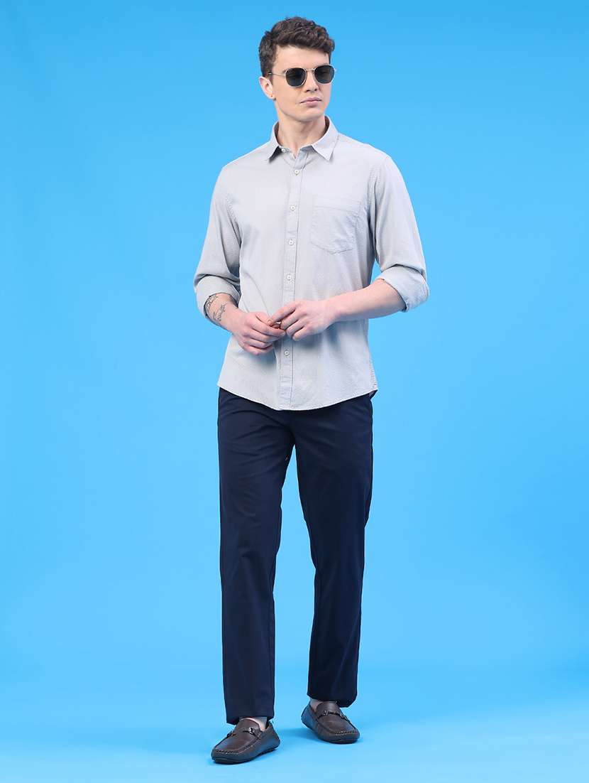 men self design long sleeve slim fit casual shirt - 22293484 -  Standard Image - 5