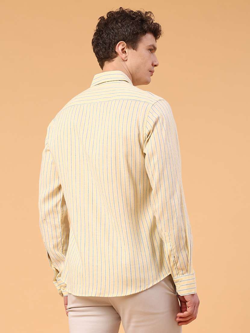 men striped long sleeve regular fit casual shirt - 22293488 -  Standard Image - 3