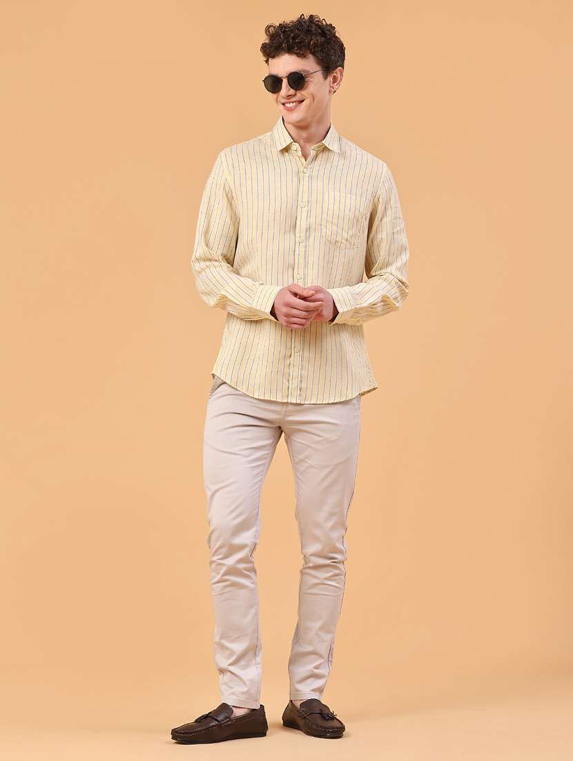 men striped long sleeve regular fit casual shirt - 22293488 -  Standard Image - 5