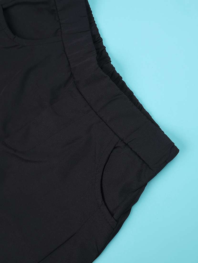 black cotton shorts and threefourth - 22293519 -  Standard Image - 3