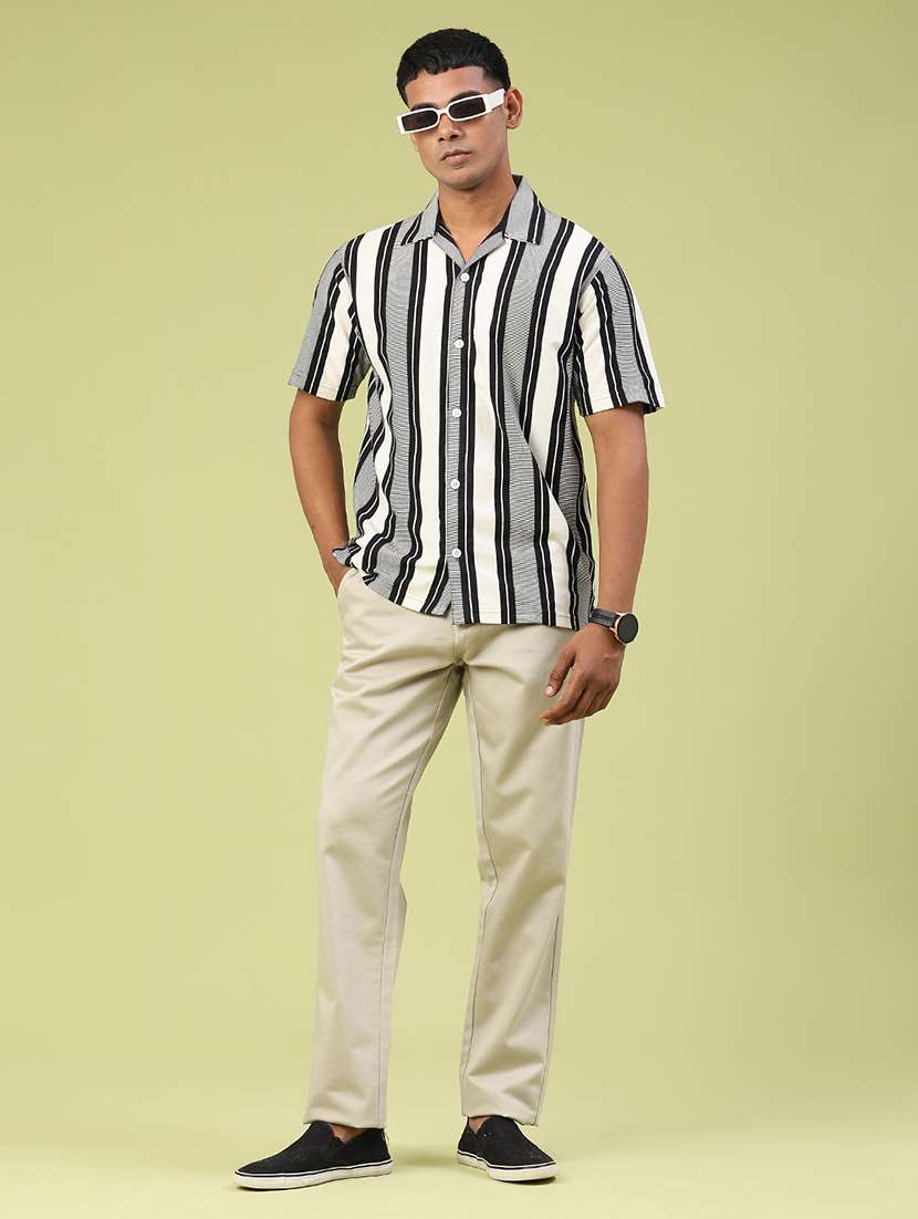 men solid mid rise chinos casual trouser - 22293560 -  Standard Image - 5