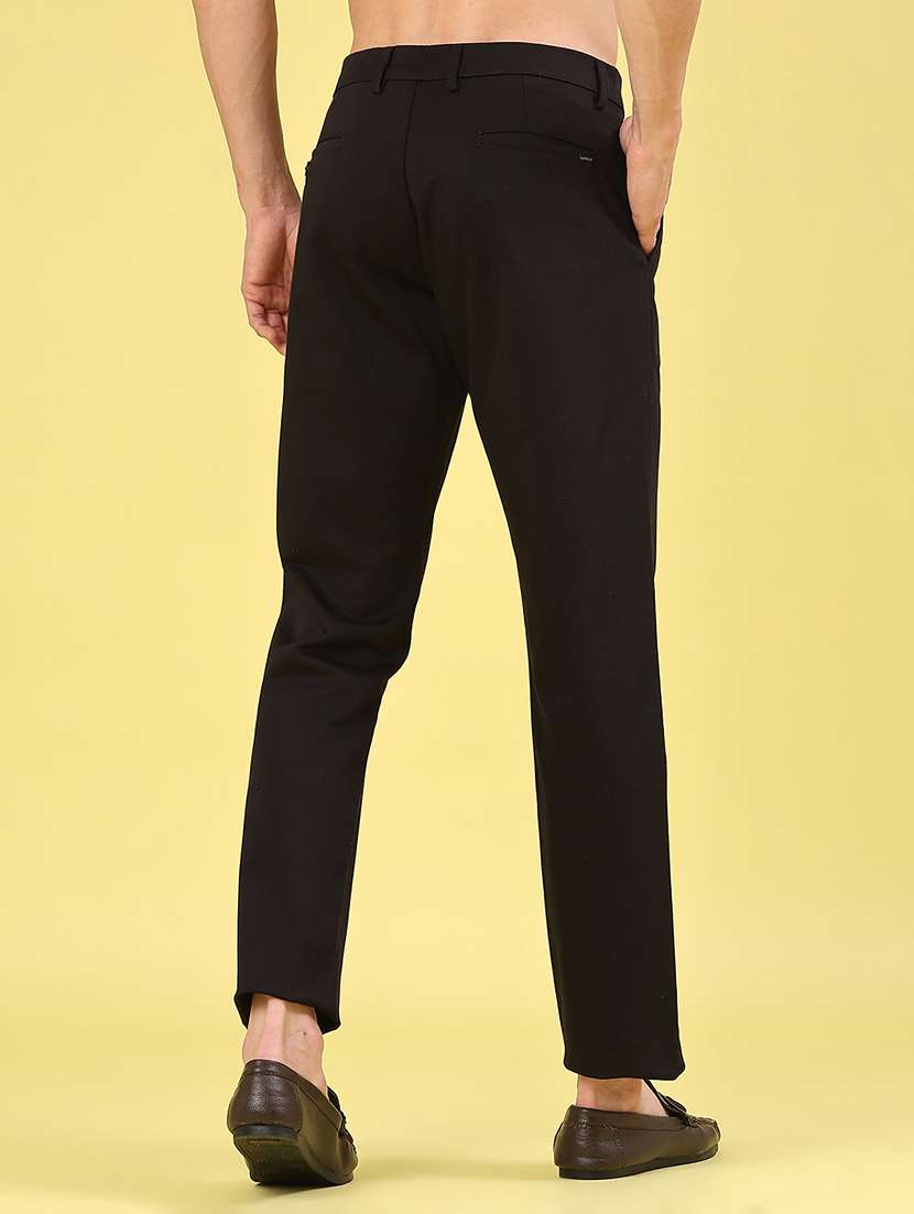 men solid mid rise chinos casual trouser - 22293562 -  Standard Image - 3