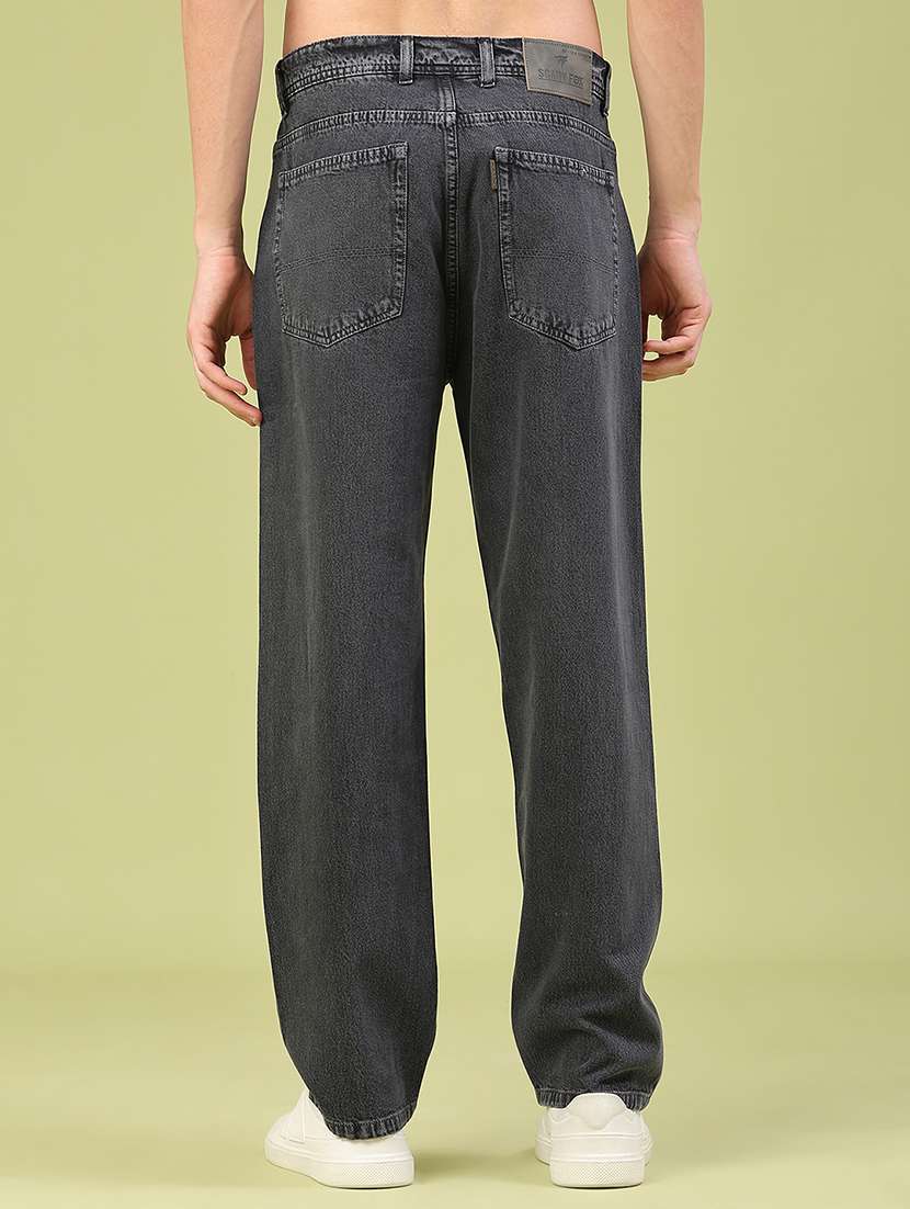 men plain mid rise full length jeans - 22293583 -  Standard Image - 3