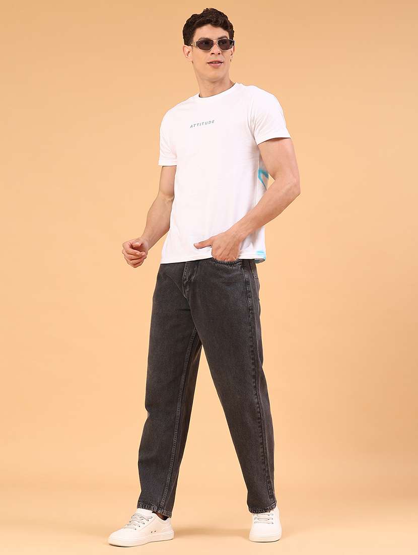 men plain mid rise full length straight fit jeans - 22293585 -  Standard Image - 5