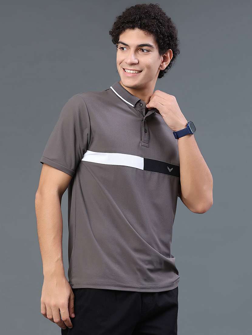 men taped short sleeves polo t-shirt - 22293605 -  Standard Image - 3